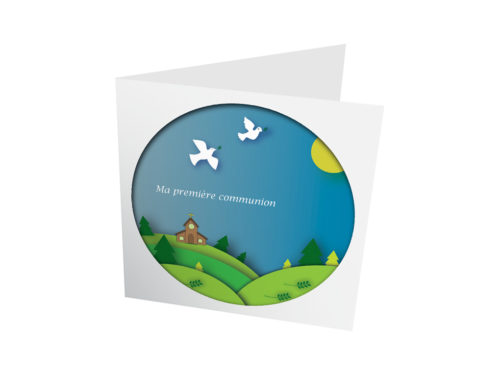 Cartes - "Colombes pour première communion"