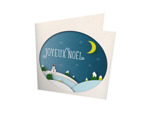 carte - « Joyeux Noël Paysage »