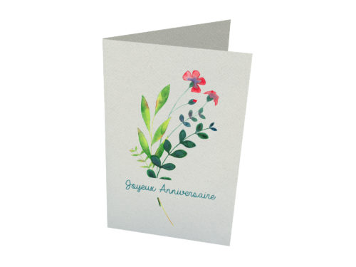 Carte - Anniversaire - Coquelicots