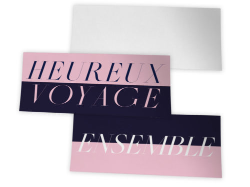 Carte - Mariage - heureux voyage