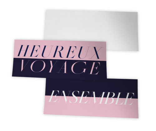 Carte - Mariage - heureux voyage