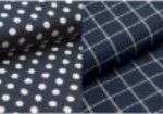 Bob Large natural dots (bleu foncé​-​nature)_Carreaux​-​Essex(bleu​-​blanc)