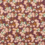 Hochet_Jersey de coton-modal_Églantier_prune-rose-vert foncé
