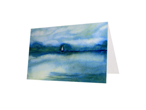 Carte Deuil - bateau à voiles