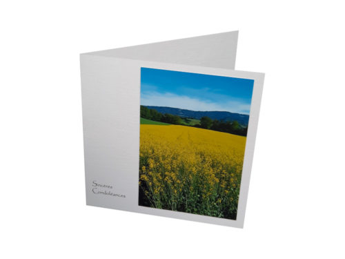 Carte Deuil - Champs de colza