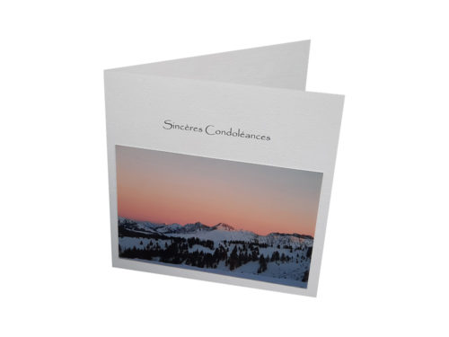 Carte Deuil - Coucher de soleil au sommet