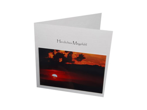 Carte Deuil - Coucher de soleil - D