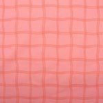 Toile cirée - Grille ondulée_rose flamant-corail