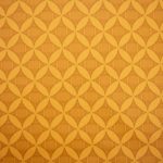 Toile cirée - coton enduit_Téflon Mandala de fleurs_jaune moutarde