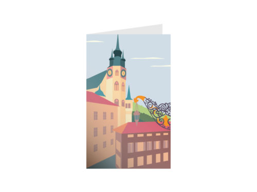 Carte - Vue sur l'hôtel de ville - Fribourg