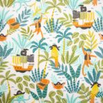 Toile cirée-coton enduit_Animaux et pirates_blanc-multicolore
