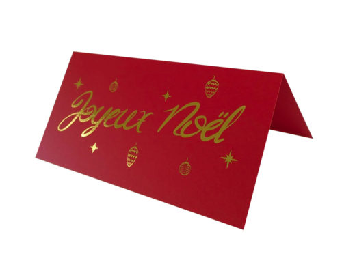 Carte – Joyeux noël doré