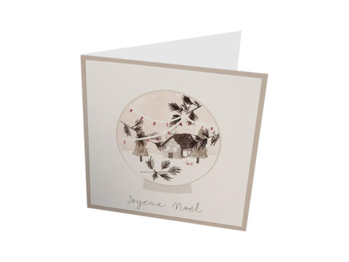 Carte de Noël Boule de neige