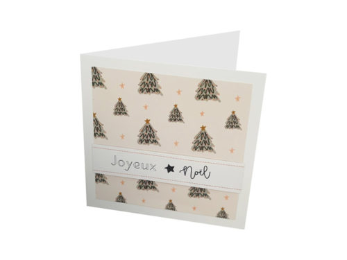 Carte - Noël - Forêt de sapins