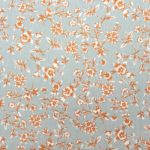 Toile cirée - Jardin fleuri-gris-brun rouille-blanc