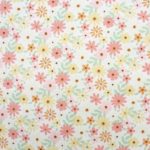 Toile cirée - Petites fleurs_blanc-rose-vert pastel