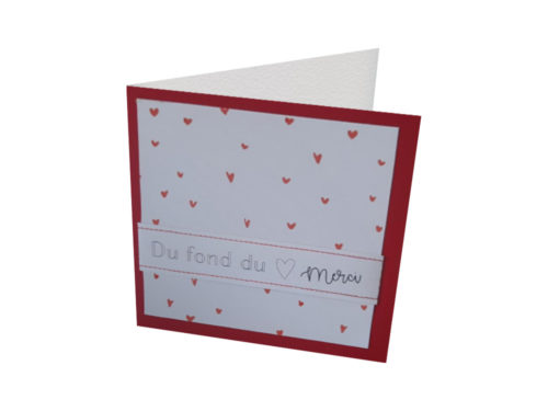 carte Du fond du coeur merci coeurs
