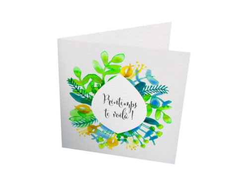 Carte -  Printemps - Rosace