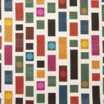 Toile cirée_Retro Geometric_blanc-multicolore