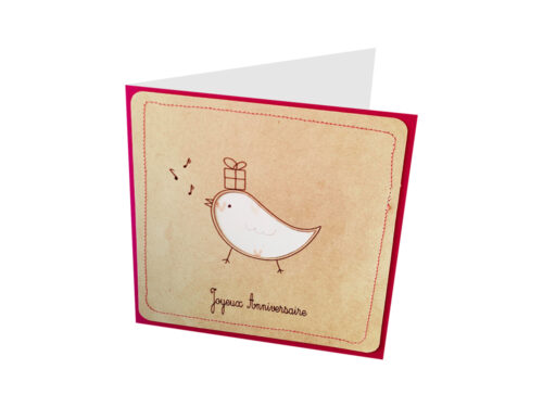 Carte - Anniversaire _ Chant d'oiseau