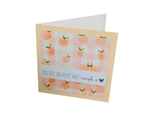 Carte - Mot d'Amour _ Abricot