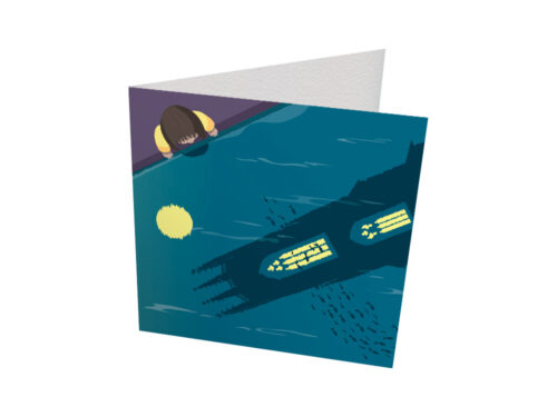 Carte - reflets dans la sarine - Fribourg