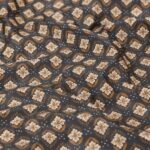 Toile cirée-Fleurs-Golden Folk_gris foncé-offwhite-ocre